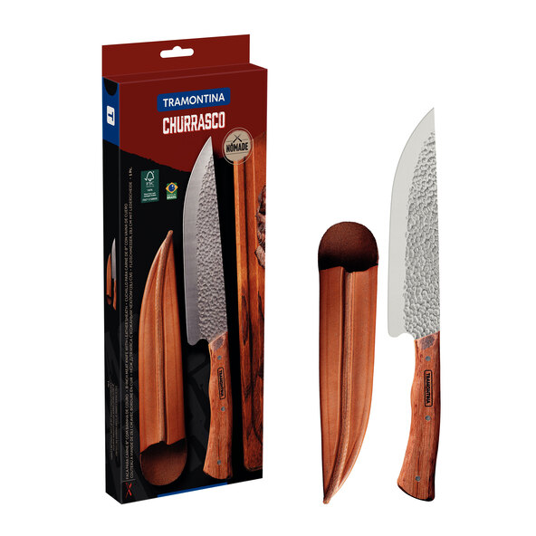 Hammerschlag Knife NOMADE, incl. Leather case, 20cm