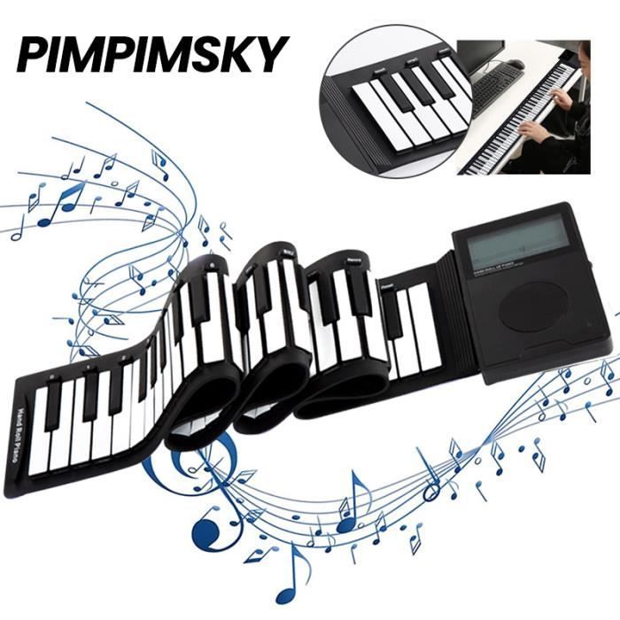 Teclado plegable PIMPIMSKY, piano electrónico portátil, 88 teclas, juguete de piano, teclado electrónico para principiantes para niños