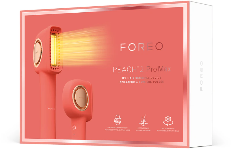 FOREO PEACH™ 2 Pro Max IPL para corpo, rosto, virilha e axilas para mulheres