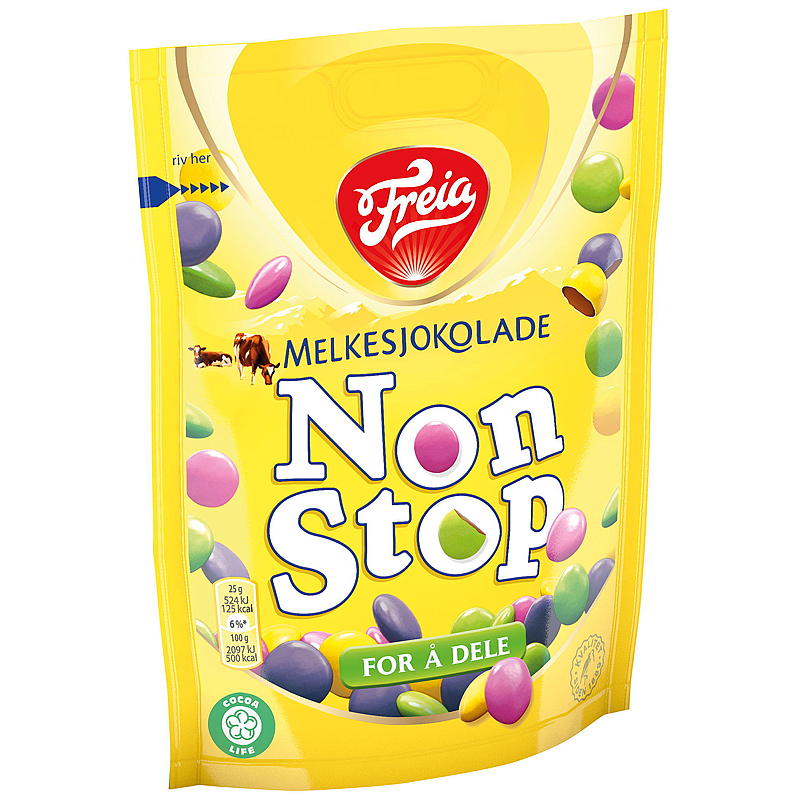 Chocolate con leche Freia Non Stop de 180 g