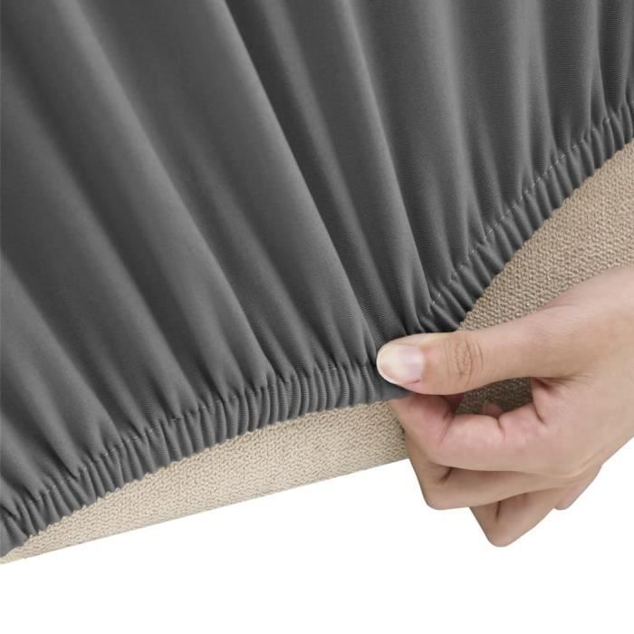Funda elástica para sofá de 4 plazas vidaXL, color antracita, tejido de poliéster 332939