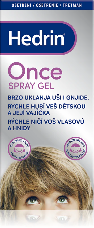 Hedrin Once, dispositivo médico em spray gel para proteção contra piolhos.