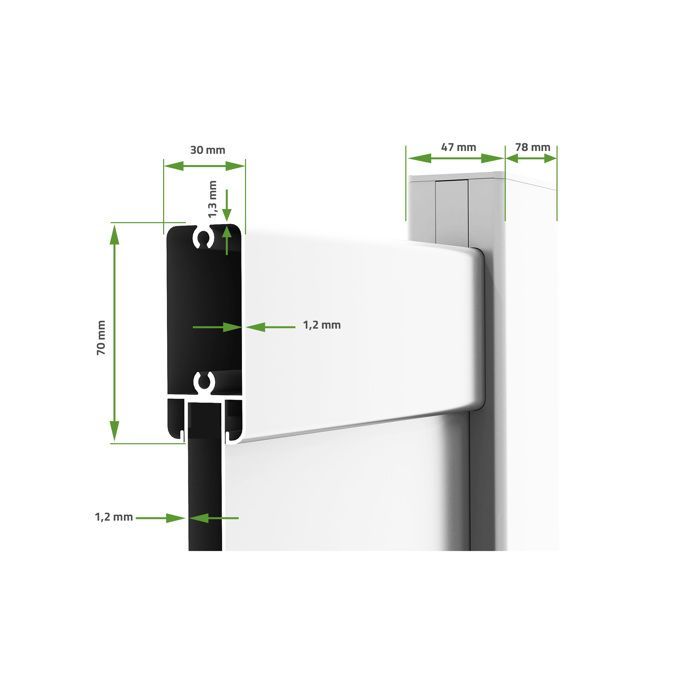 Portillon - Casanoov - VOGEL - 1m H.125cm - Blanc - Aluminium