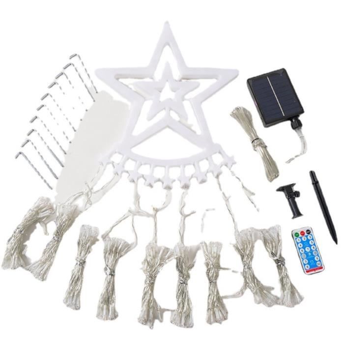 350 luci a cascata a LED per albero di Natale, stelle e luci fatate impermeabili per esterni, ideali per feste e matrimoni.