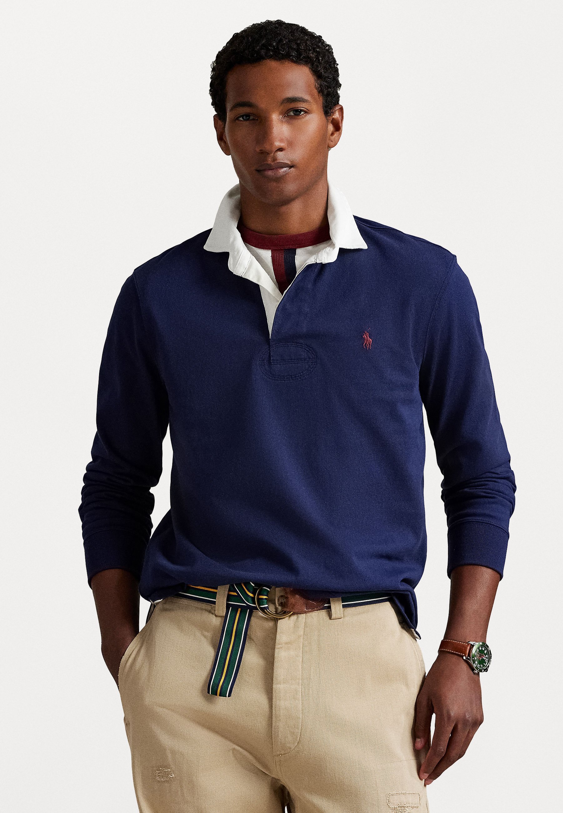 Polo Ralph Lauren LE MAILLOT DE RUGBY EMBLÉMATIQUE - Polo bleu marine Newport