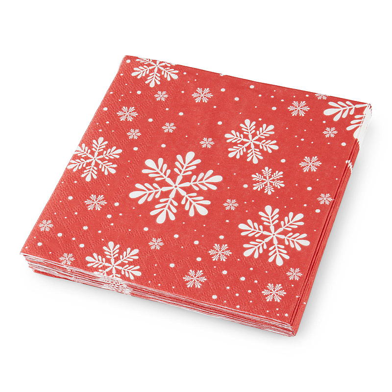 Tovaglioli Vie Eco, confezione da 20 pezzi, 33x33 cm, con motivo natalizio