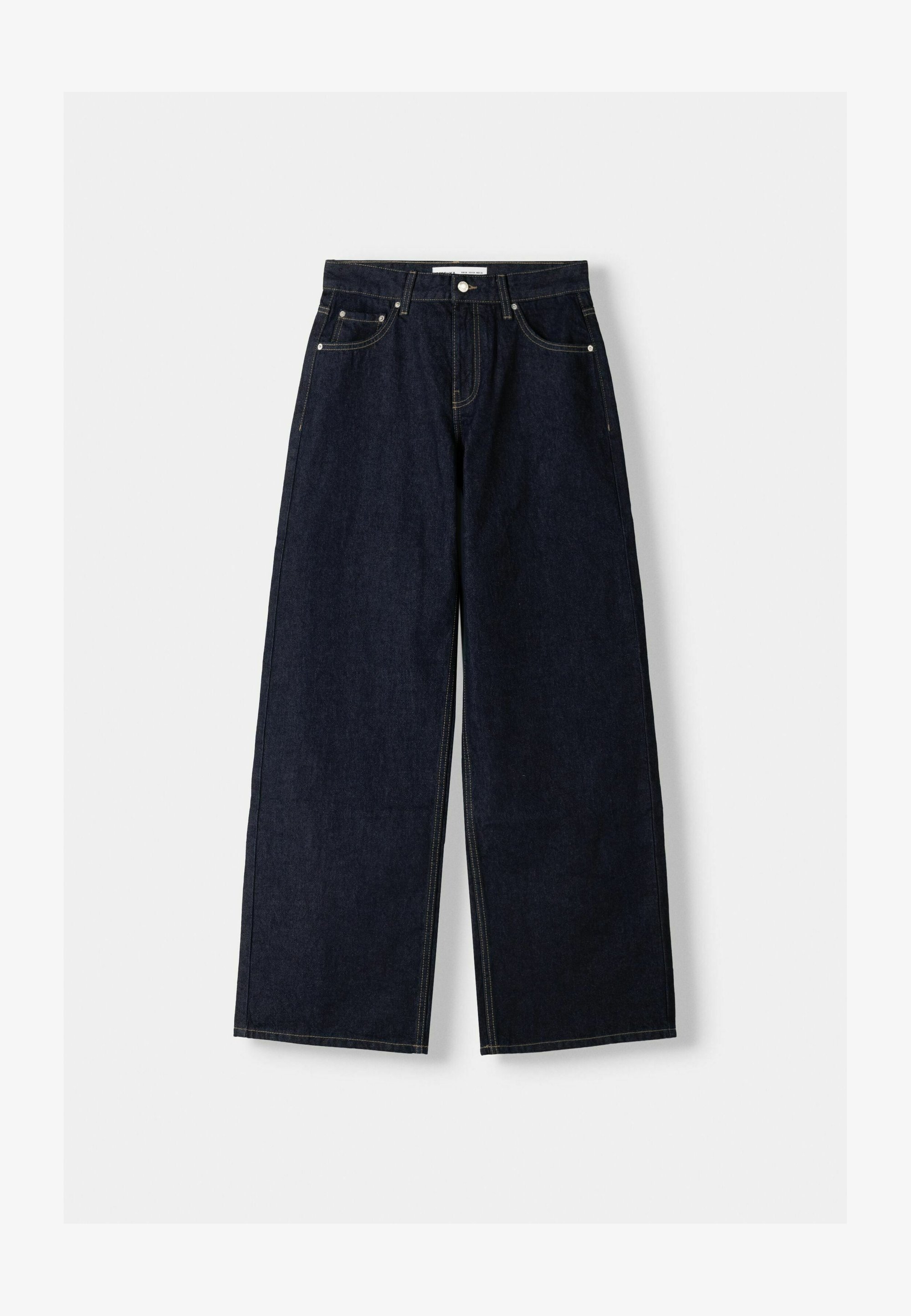 Bershka BOYFRIEND - Relaxed fit jeans - donkerblauw