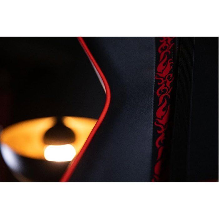 Silla de oficina para videojuegos - KONIX - Monobloque - Inclinación del asiento de 150° - Piel - Cojín lumbar y cervical ajustable - Negra