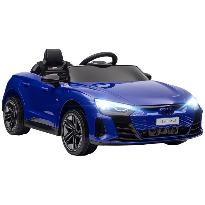 Coche eléctrico infantil - HOMCOM - Control remoto parental - Efectos de sonido y luz - Audi RS E-tron GT azul