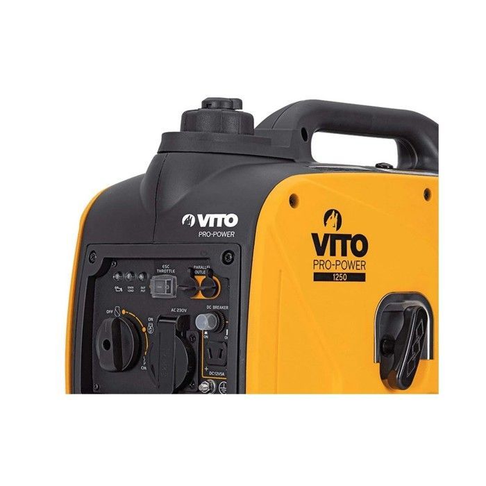 Groupe électrogène Inverter 1100W 60 cm3 essence 4T 1.5 CV Silencieux Soudure Portable Onduleur VITO