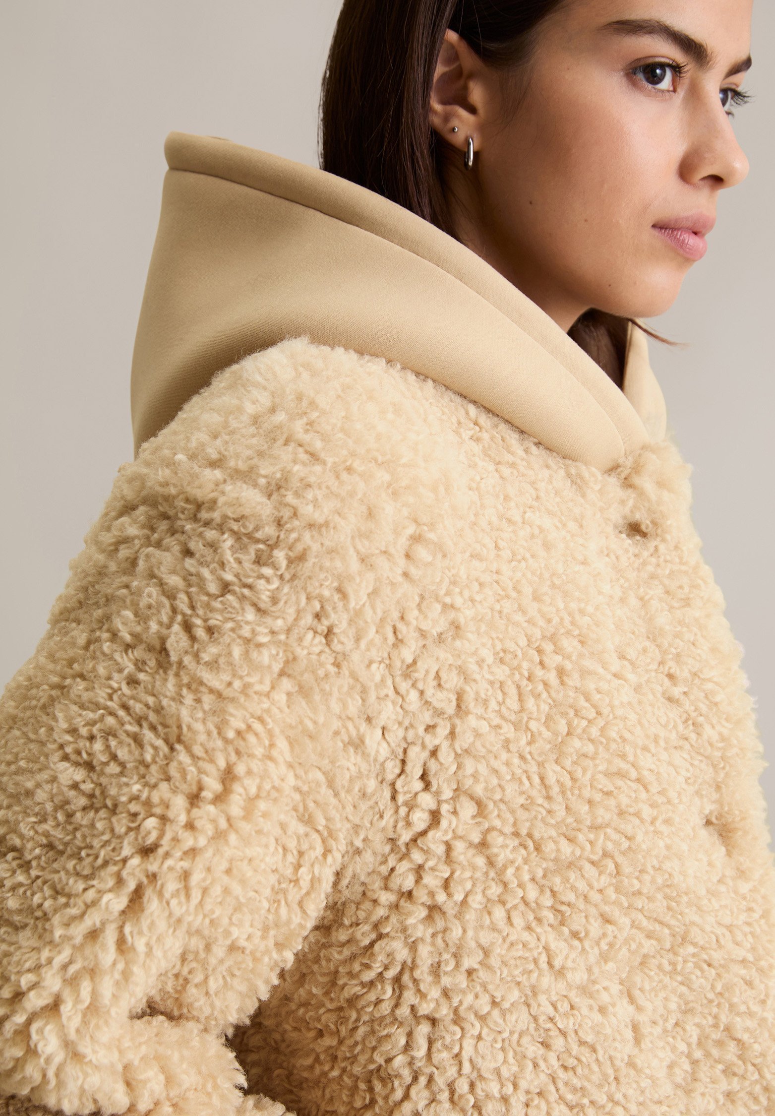 Marc O'Polo DENIM télikabát - melanzs homokszínű