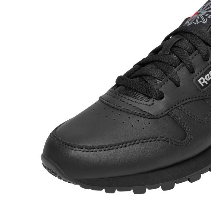 Reebok Baskets running femme cuir noir - lacets, semelle antidérapante