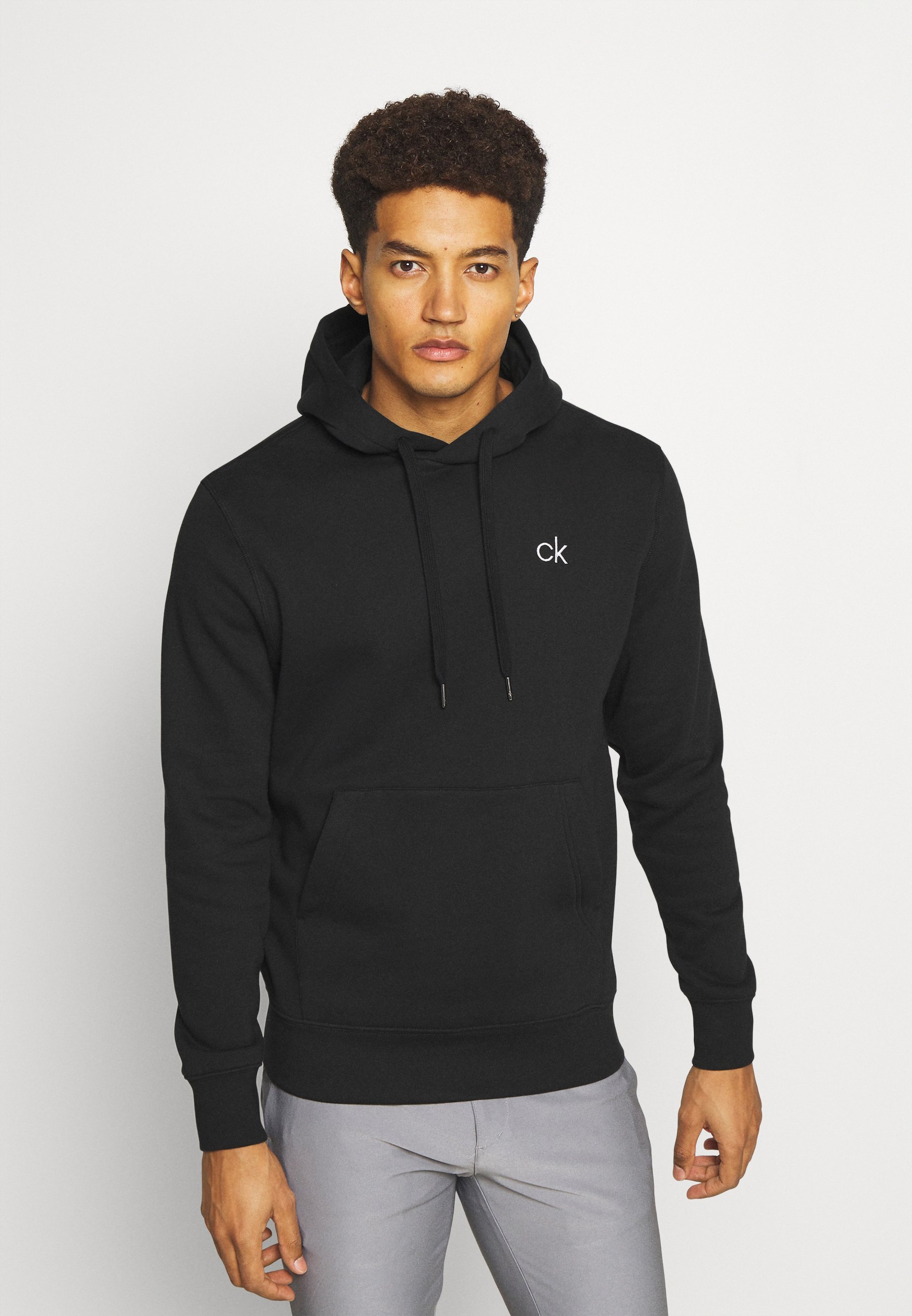 Calvin Klein Golf PLANET HOODIE - Bluza z kapturem - czarna