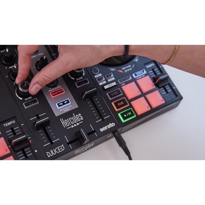 HERCULES DJ CONTROL INPULSE 200 MK2 - Contrôleur DJ idéal pour apprendre à mixer - Logiciels et tutoriels inclus