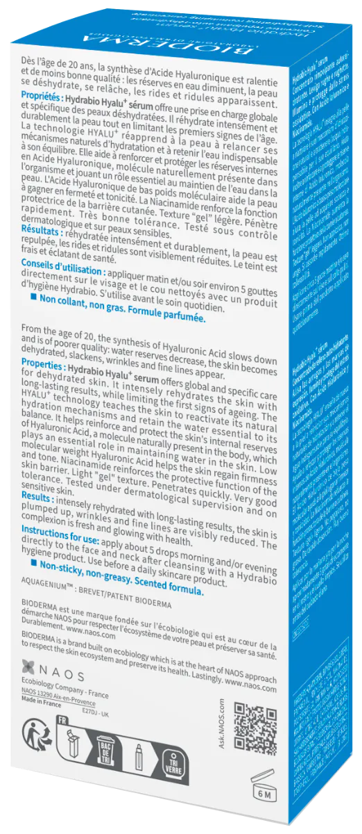 Bioderma Hydrabio Hyalu+ Nawilżające serum przeciwzmarszczkowe