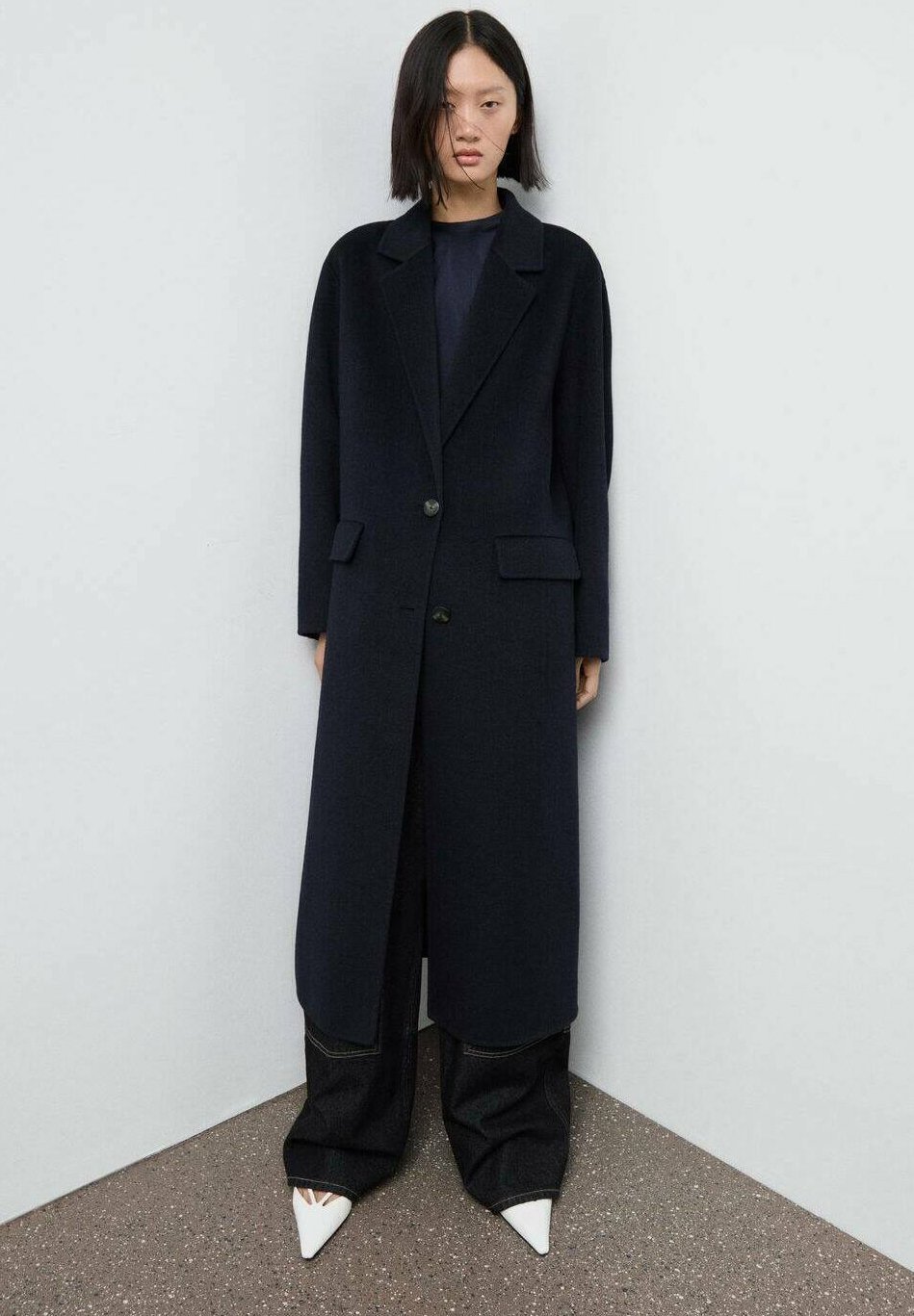 Cappotto Mango Classic - blu scuro