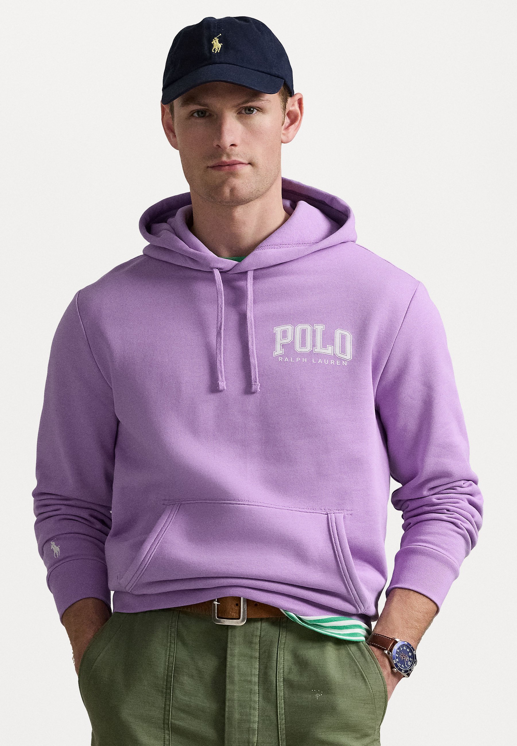 Felpa con cappuccio e logo Polo Ralph Lauren - lilla chiaro
