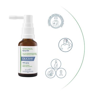 Ducray Sensinol SOS Spray Kløende topper i hodebunnen Beroligende kløestillende spray 30 ml