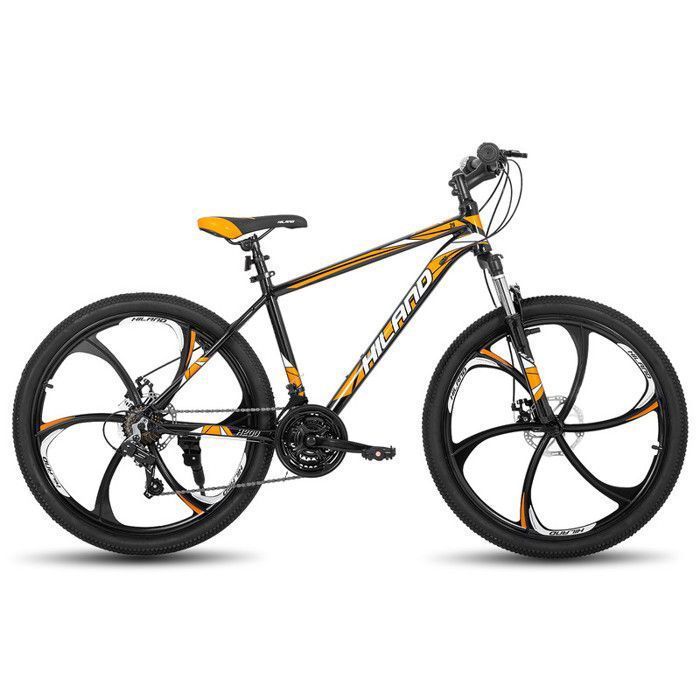 Mountainbike - HILAND - 26-inch aluminium frame - Shimano 21 versnellingen - Schijfremmen en voorvering - Oranje