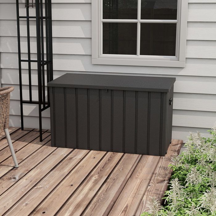 Coffre de rangement - Outsunny - 125.5x61.5x70cm - Acier - gris