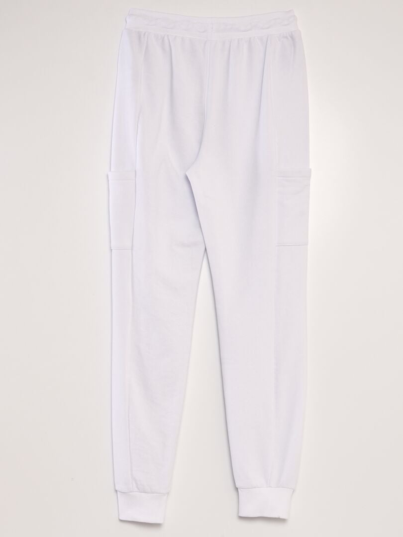 Pantalones deportivos tipo sudadera ligeros - blancos