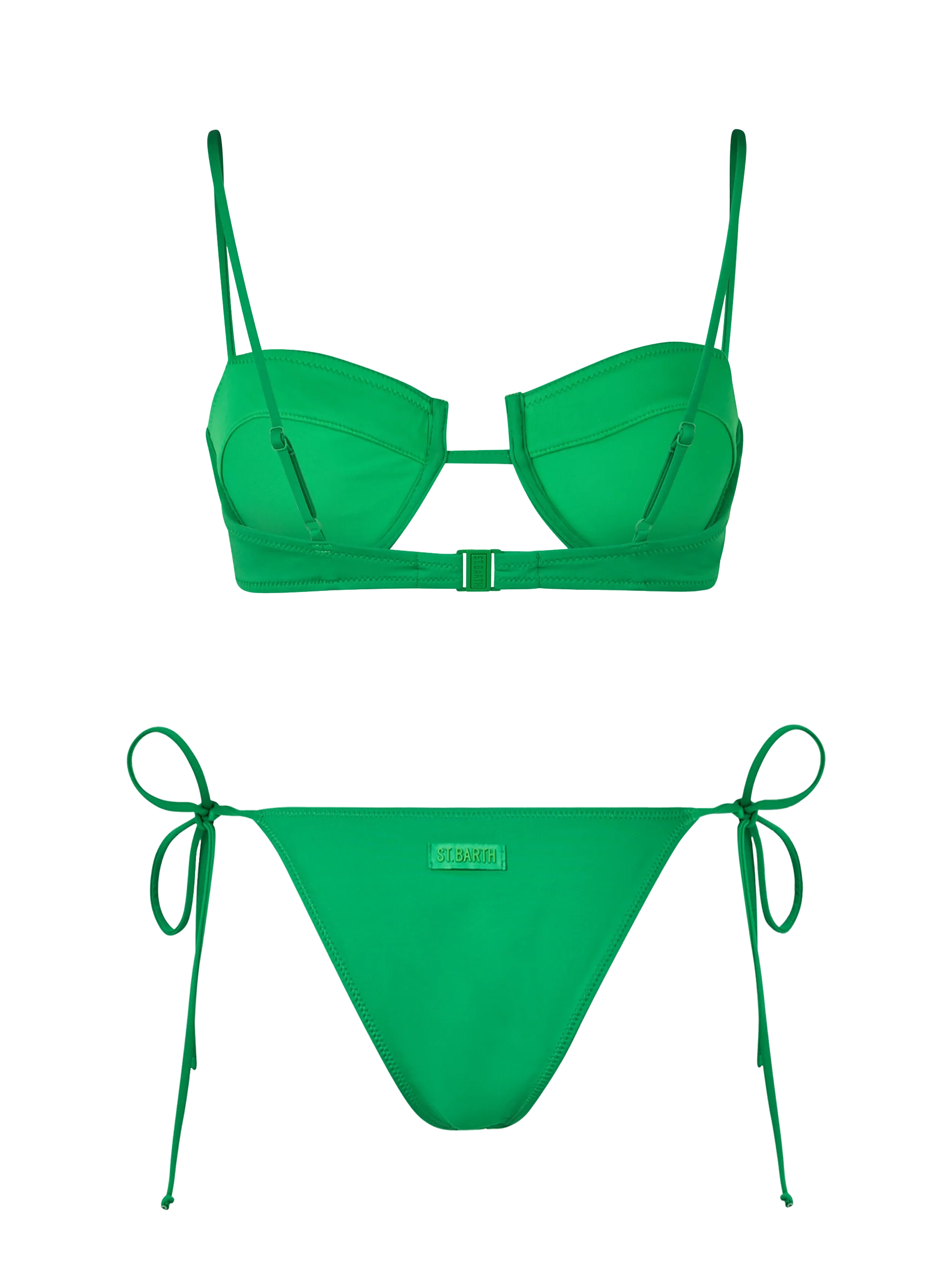 Bralette bikini con aros Salina Marielle verde para mujer