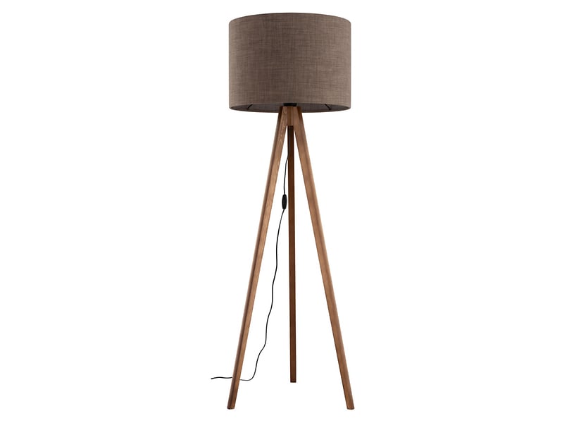 Lampa podłogowa Grand tkaninowa brązowa