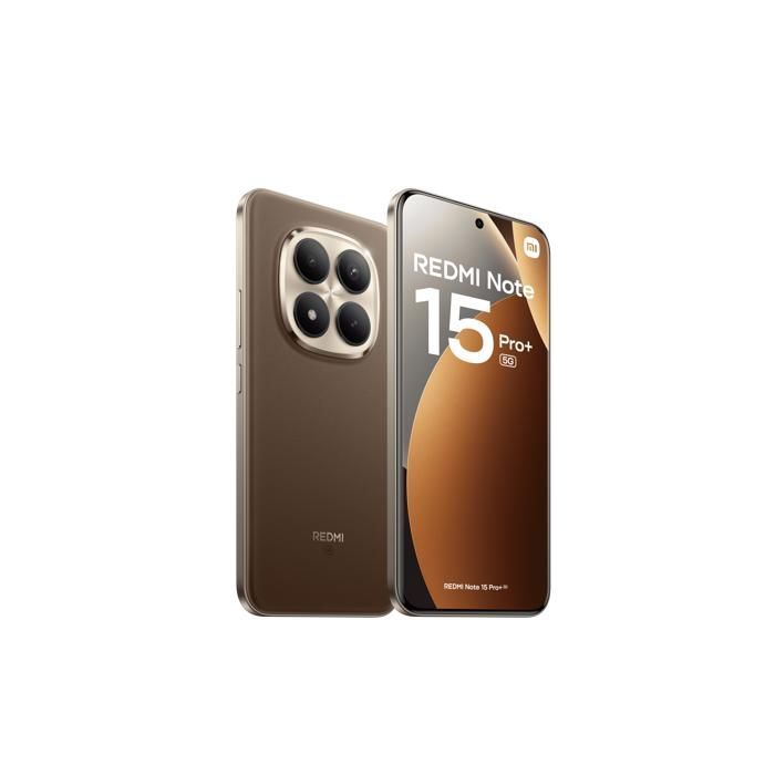 Smartphone Redmi Note 15 Pro+ 5G con 12 GB de RAM y 512 GB de ROM, color marrón moca - Vendido por Excellent Mi - Versión para la UE - Cargador no incluido
