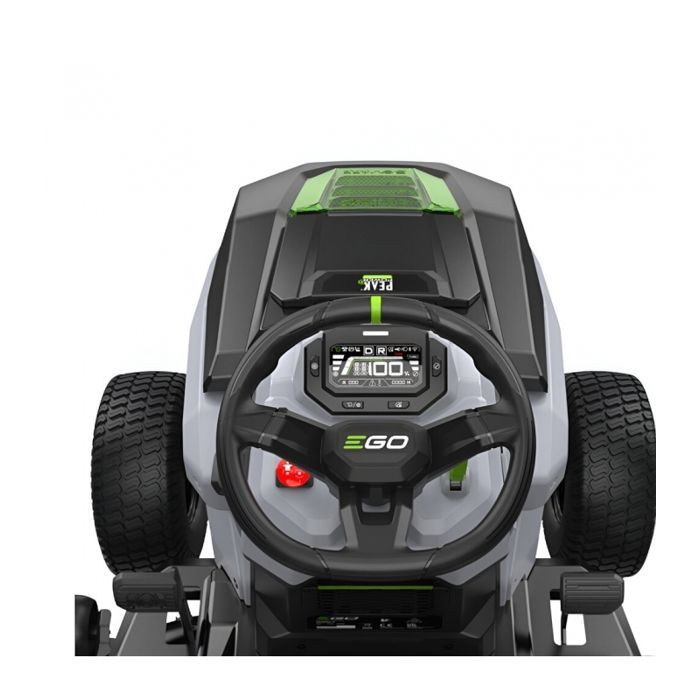 PACK Tracteur tondeuse autoportée 98 cm, Bac 300 litres et mulching, 6 batteries 12Ah et chargeur rapide - EGO TR3801E-B