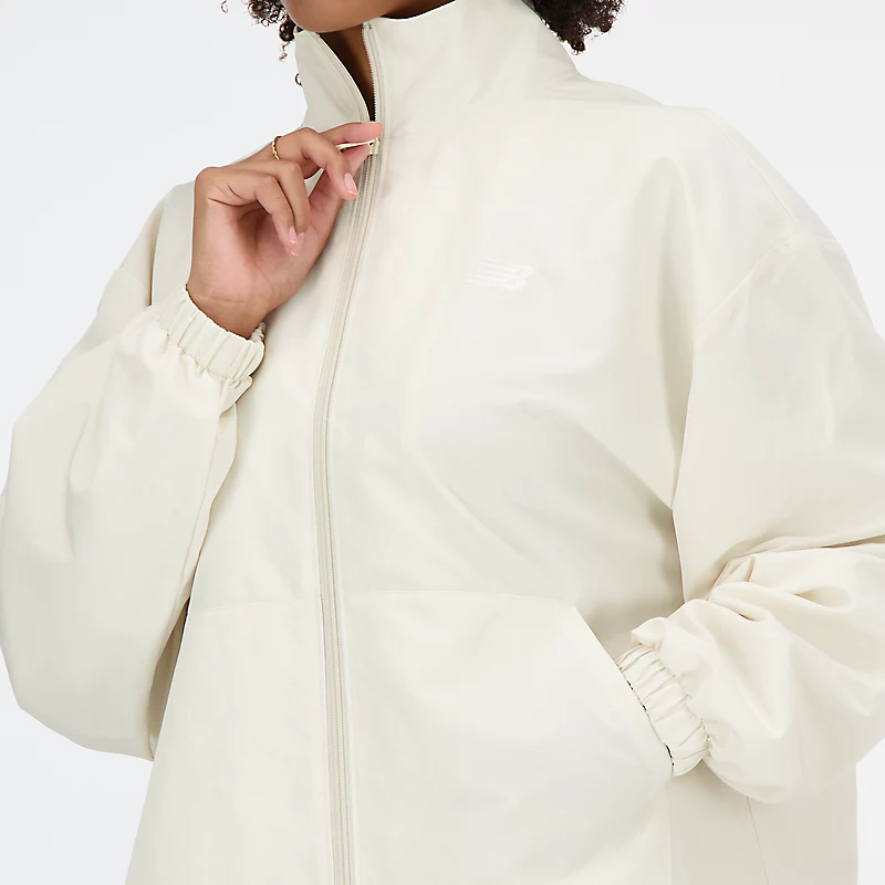 Dames oversized Essentials sportjas - LINNEN
