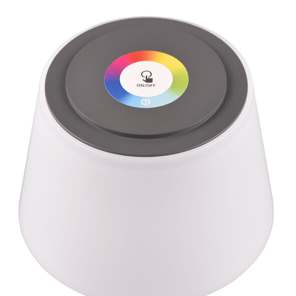 Lampă de masă LED reîncărcabilă Sanchez cu funcție RGB, gri