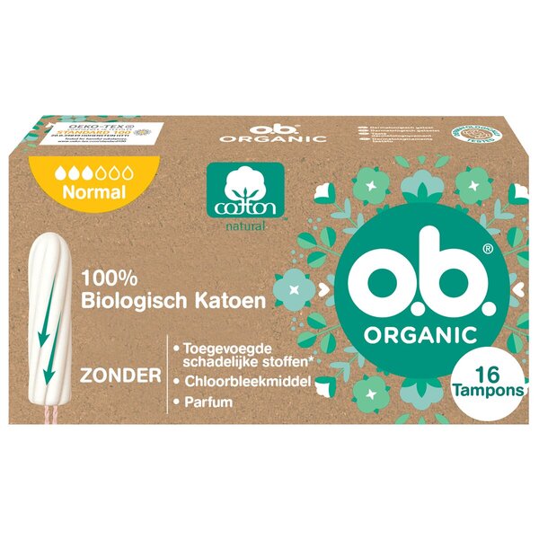 o.b. Organic Cotton Normal Tampons<br>16 stuks
