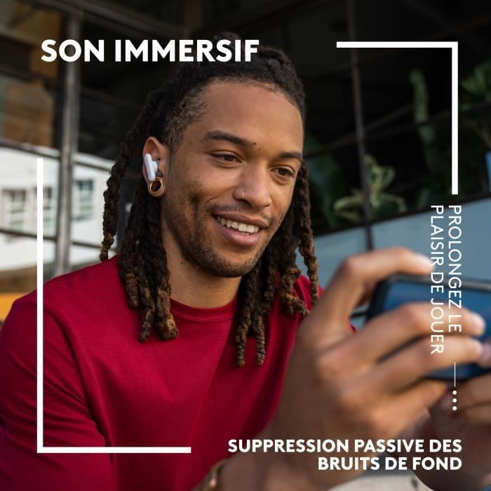 Auriculares inalámbricos para juegos Logitech G - Ajuste totalmente inalámbrico - Tecnología de moldeo Lightform - Bluetooth - Negro
