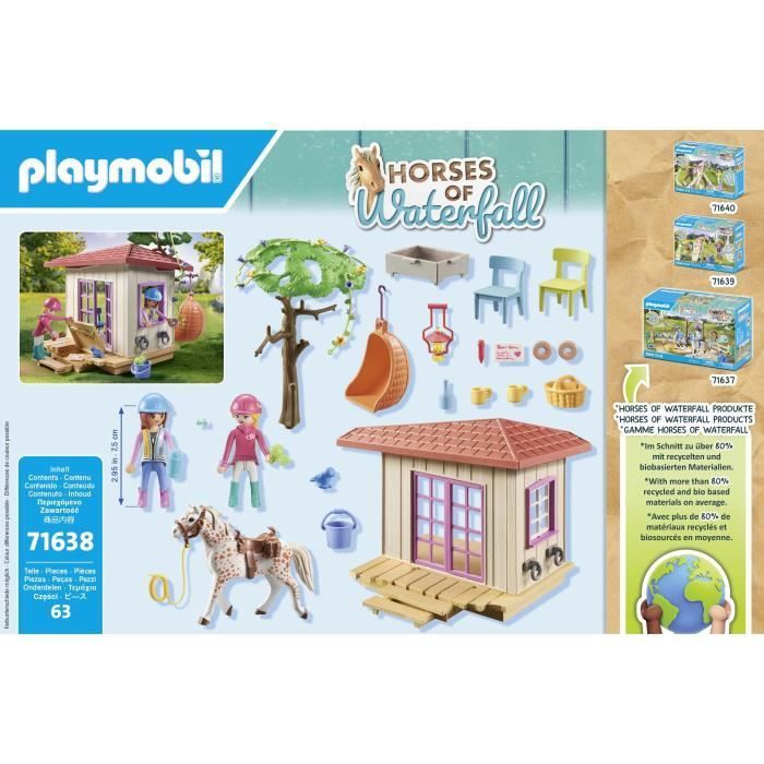 PLAYMOBIL 71638 Espace détente cavalières, Horses of Waterfall, 63 pièces, Dès 4 ans