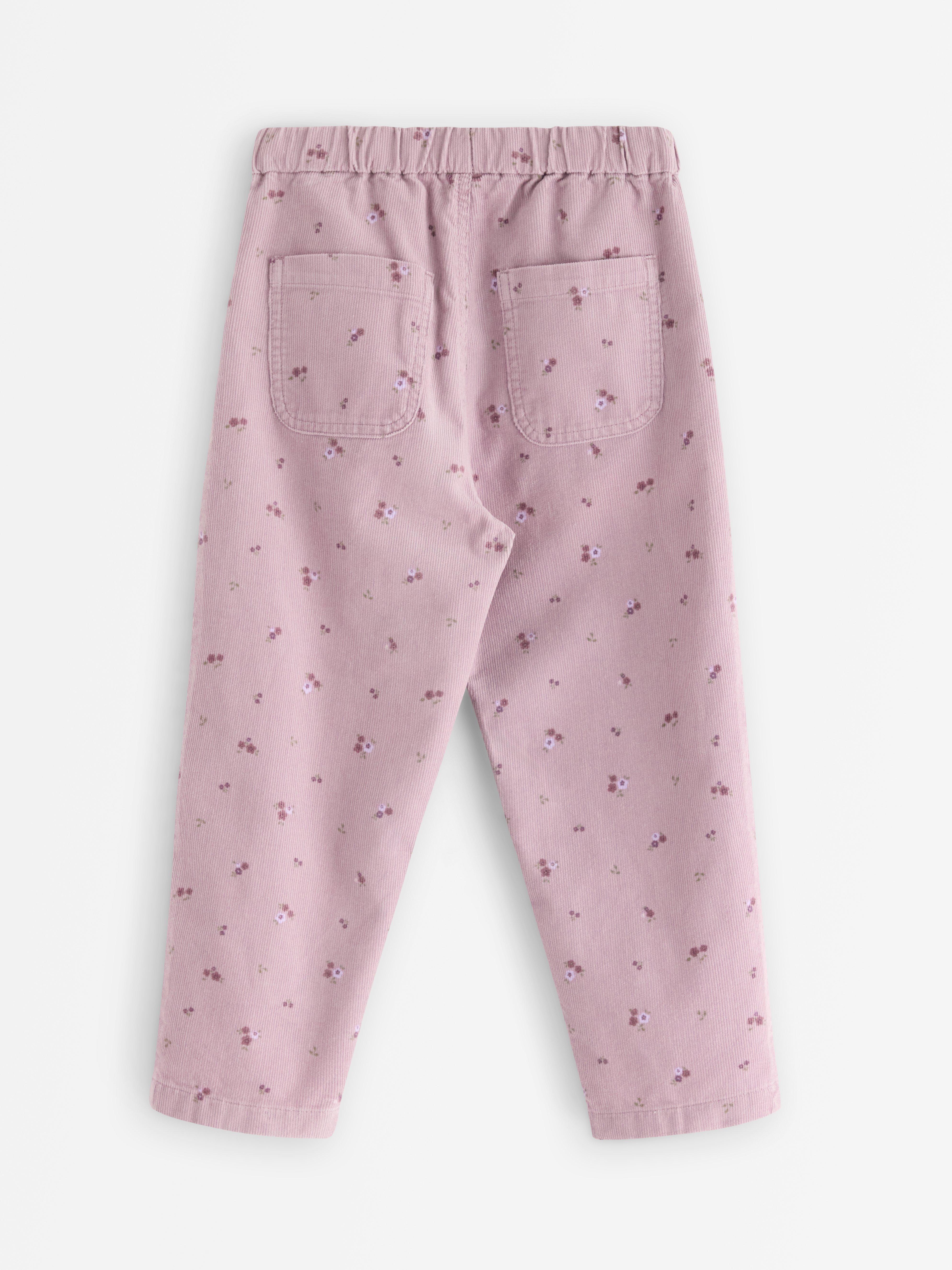 Pantalon en velours côtelé lilas clair