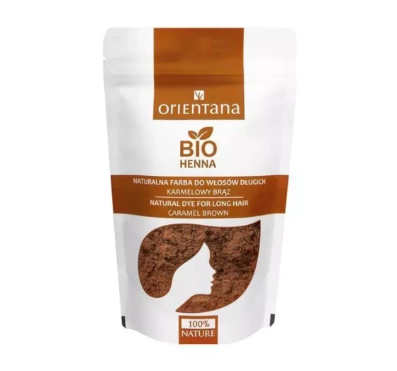 Orientana Henna do włosów Karmelowy Brąz 100g