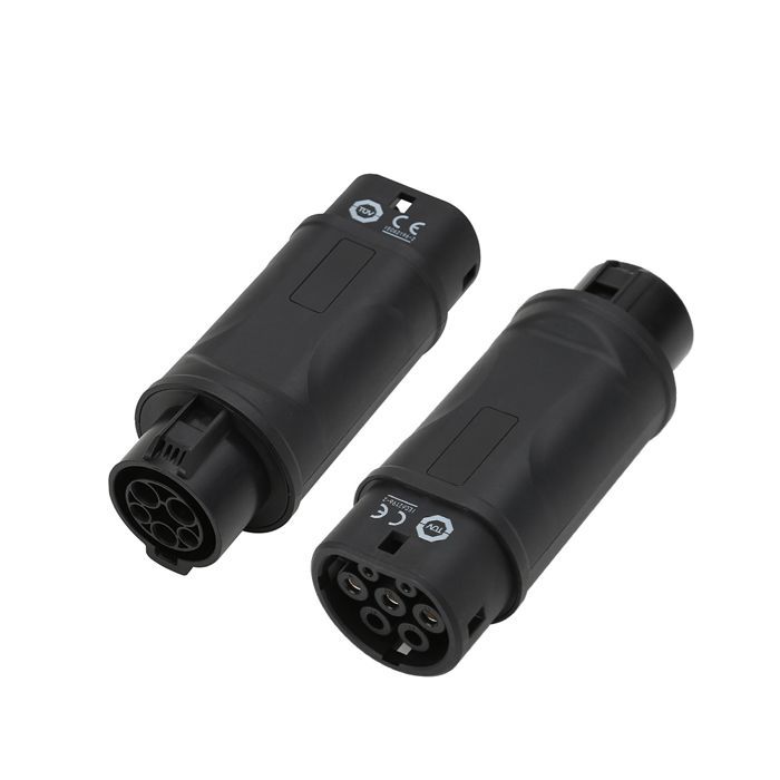 Adaptador de conector de carga para vehículos eléctricos JATRHG Tipo 1 a Tipo 2, convertidor SAE J1772 a IEC62196