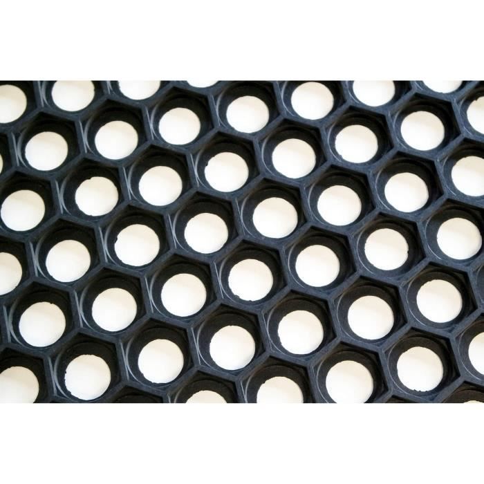 IDMAT - Tapis caillebotis hexagone bords biseautes 40x60cm