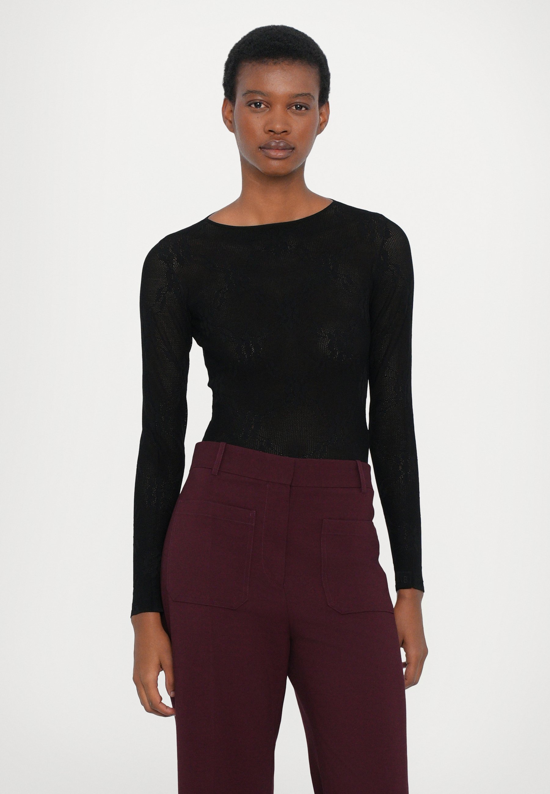 Top a maniche lunghe senza schienale di Victoria Beckham - nero