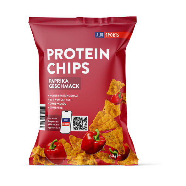 Chipsuri proteice cu smântână și paprika, set de 12 bucăți (12 x 60 g = 720 g)