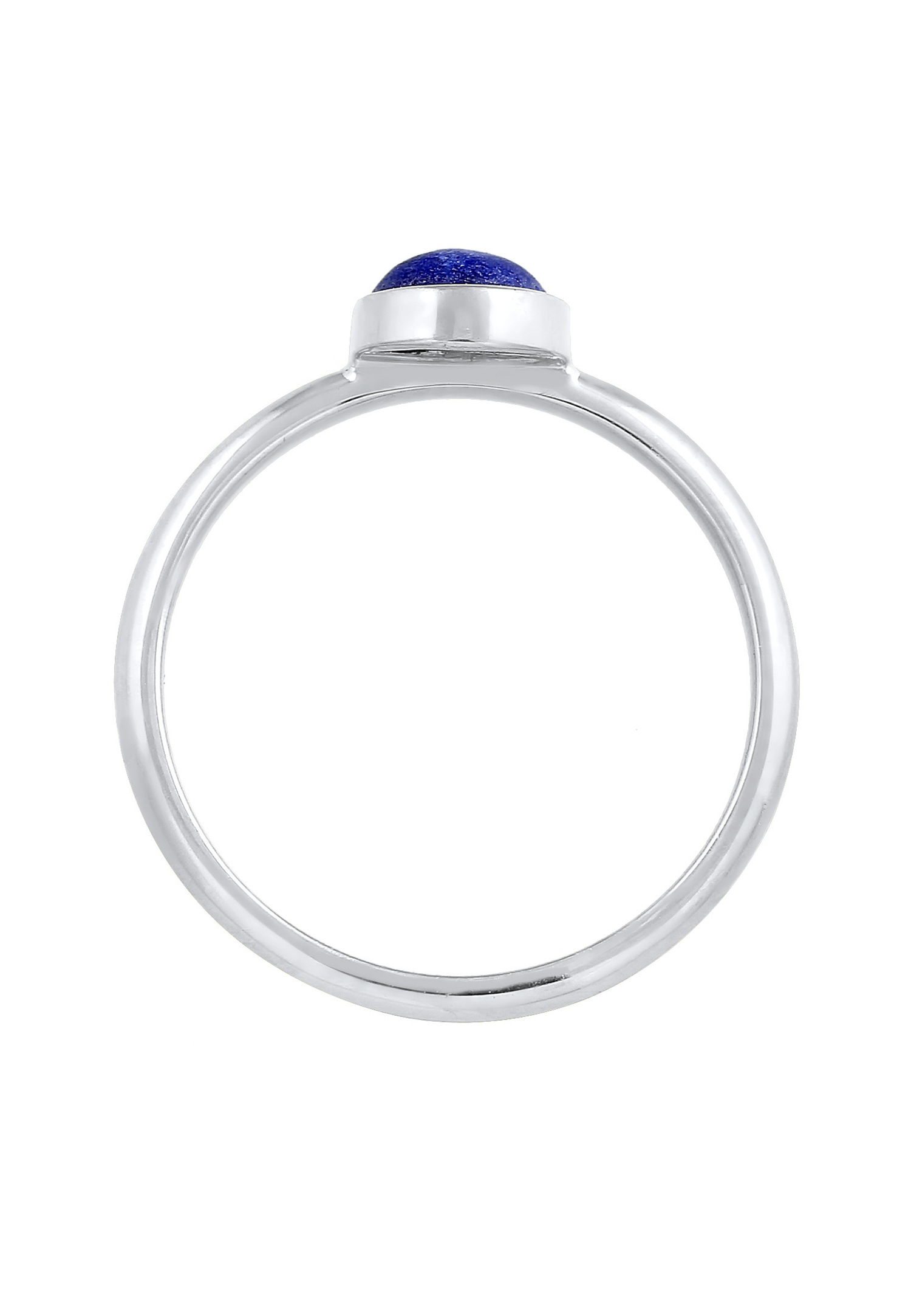Elli PREMIUM Femmes Solitaire Simple avec Lapis Lazuli pierre précieuse en argent sterling 925