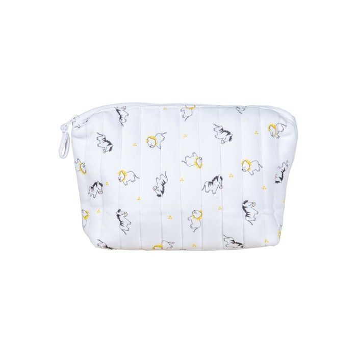 Neceser - Peluche y pompón - 22x9x20 cm - Sintético - Con cremallera - Bebé