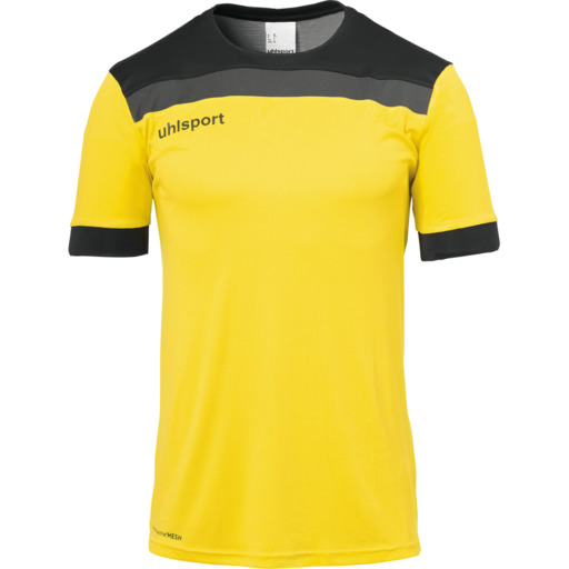 Offense 23 Shirt Shortsleeved Lima Amarillo/negro/antra Uhlsport