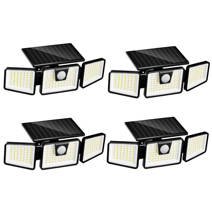 4 Projecteurs solaires sensor FALCON 800LM