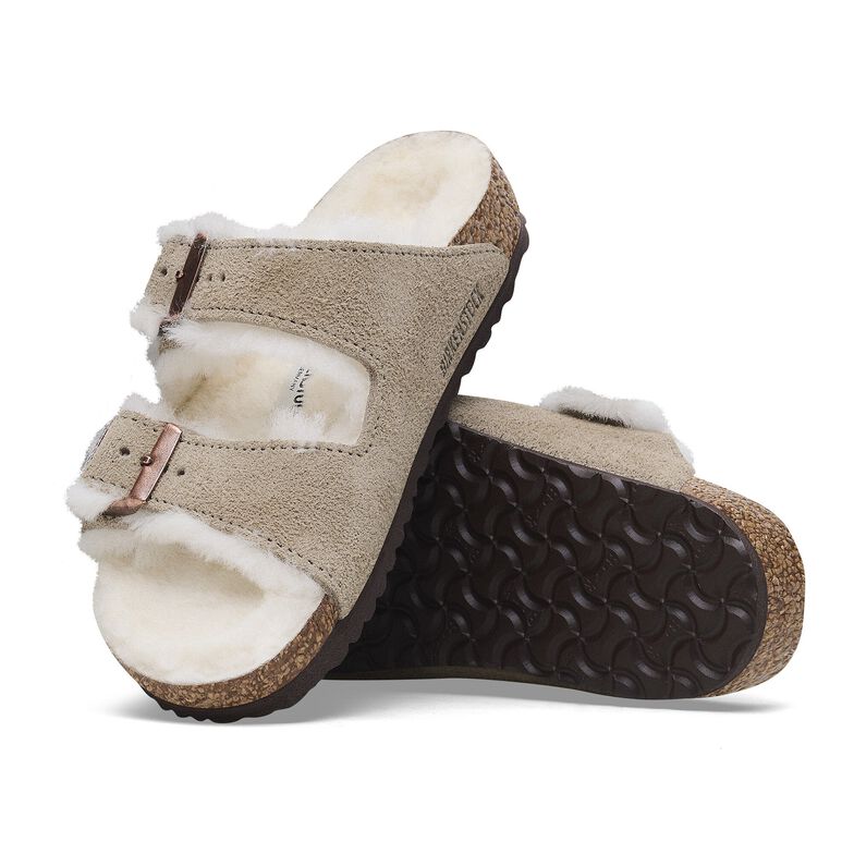 Arizona pelliccia di agnello Kids Pelle scamosciata - Taupe Taupe
