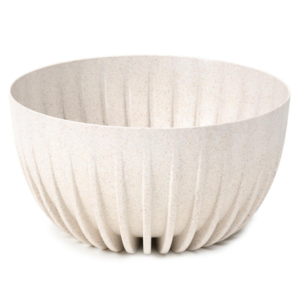 Donica Stripped ECO wood biała 24 cm kwietnik doniczka