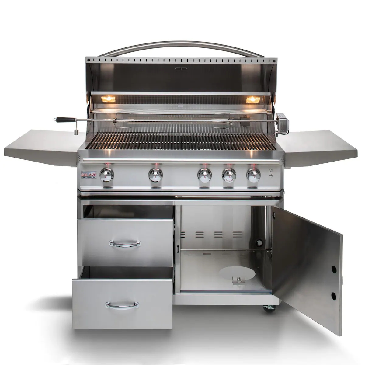 Barbecue à gaz propane Blaze Professional LUX 44 pouces à 4 brûleurs avec brûleur infrarouge arrière - BLZ-4PRO-LP