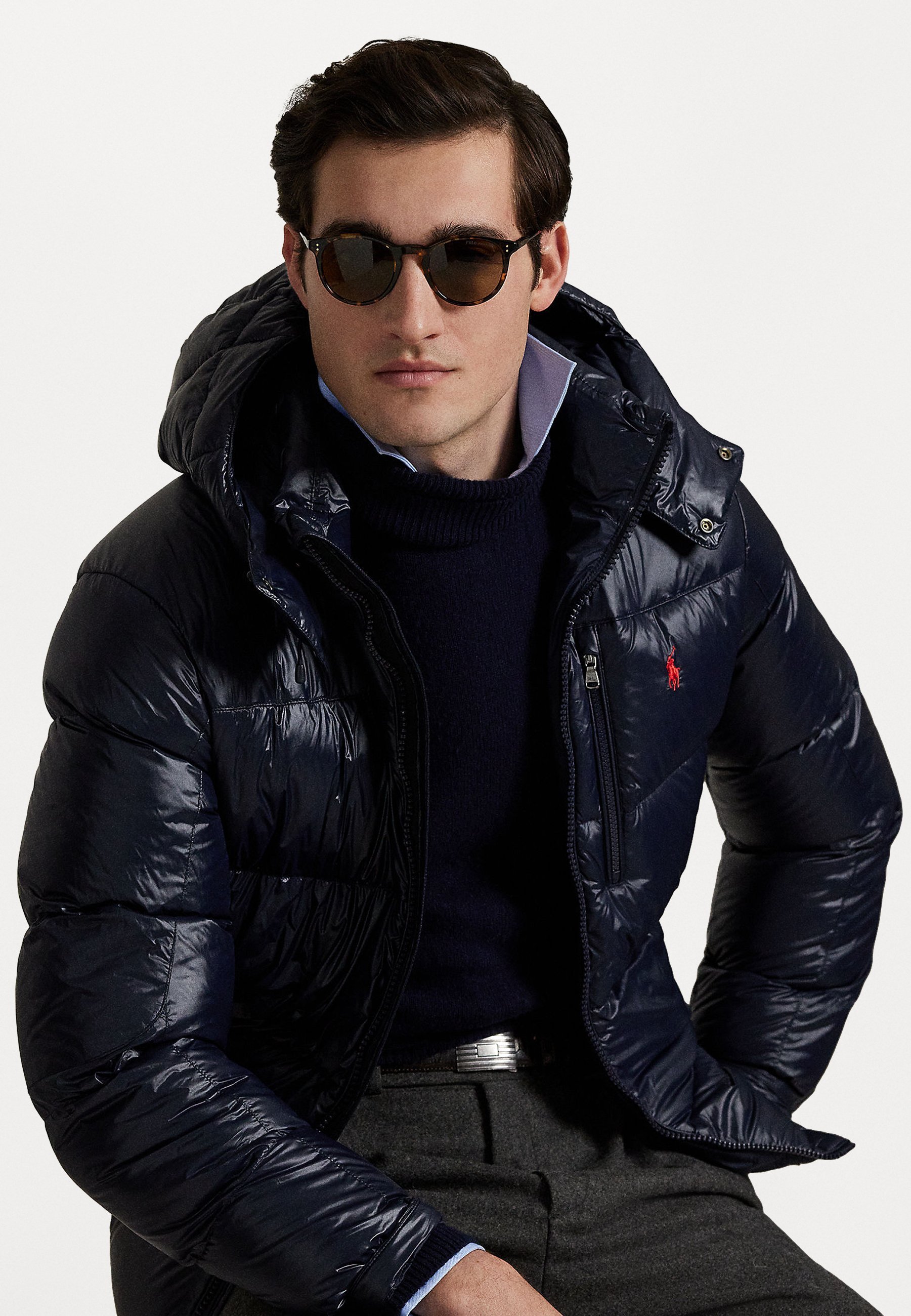 Polo Ralph Lauren THE GORHAM DOUDOUNE BRILLANTE - Doudoune - Collection bleu marine brillant