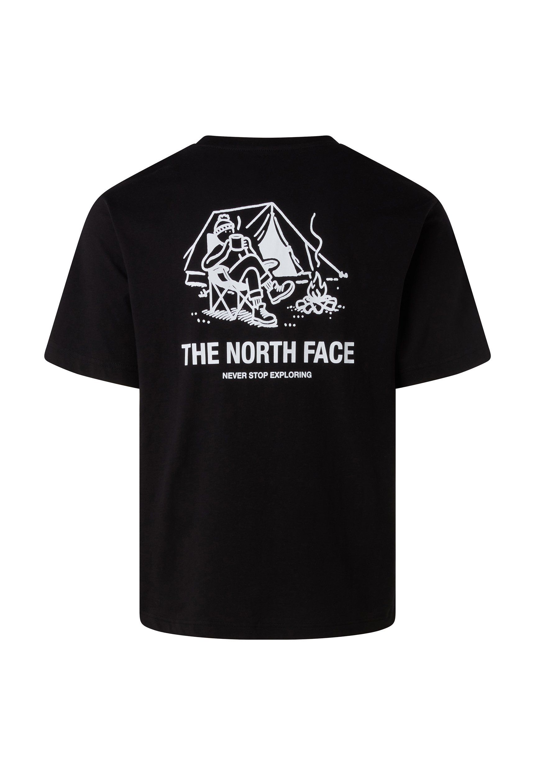 T-shirt imprimé The North Face M CAMPFIRE RELAXED SS - Noir et blanc