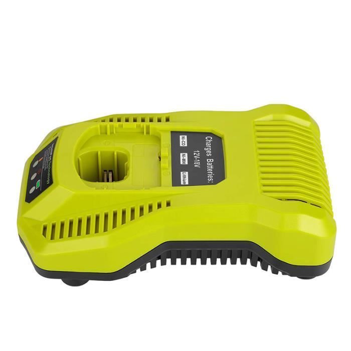 Cargador de baterías Ryobi - P103 P107 P108 P117 - 12V-18V - Enchufe europeo - Protección contra sobrecalentamiento